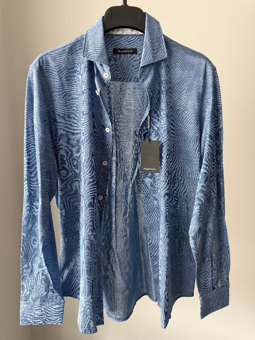 Bugatchi Textured Blue Dress Shirt - Medium - NWT